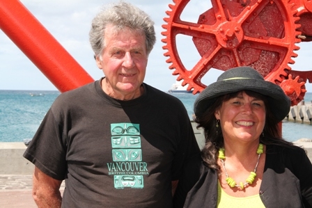 Ray and Gail Hunt from Vancouver in British Colombia, Canada in love with Nevis. Plan to visit again and again